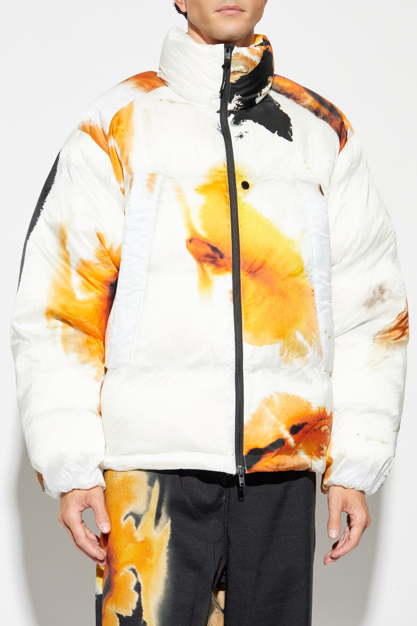 ウェア Men's Yellow and White Jacket Vtg NIKE Men's Windbreaker Jacket Clima Fit Medium Yellow